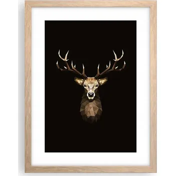 Obraz Obraz plakát v rámu světlý dub do obýváku 30x40 zvířata plakáty na zeď