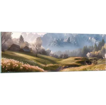 Obraz Obraz na skle do obýváku ložnice 90x30 krajiny obrazy na zeď sklo