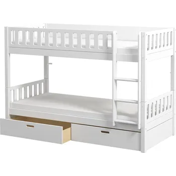 Dětská postel Nábytek PEGAS s.r.o. Patrová postel s úložným prostorem Viggo bílá