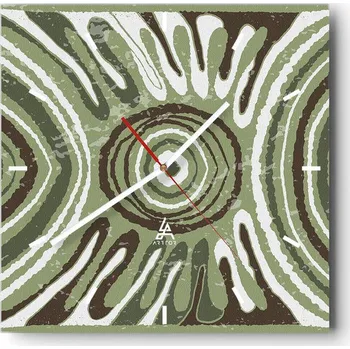 Hodiny Velké nástěnné hodiny 40x40 cm - Starobylý vzhled, skleněné, tiché