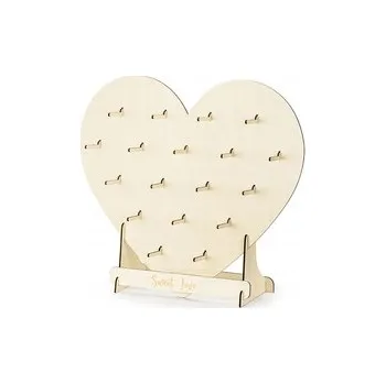 Party dekorace Stojan na donuty PartyDeco Srdce 65x59 cm