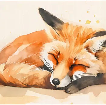 Plakát Plakát Akvarelová Idylka bez rámu 50 x 50 cm