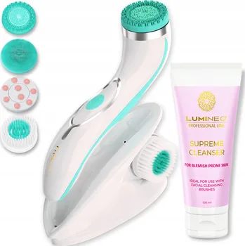 Elektrický zubní kartáček Sonický Kartáček na obličej Lumineo bílý, 4 nástavce