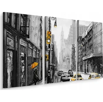 Obraz Obraz Triptych Panorama Město USA Dekorace 3D 60x40