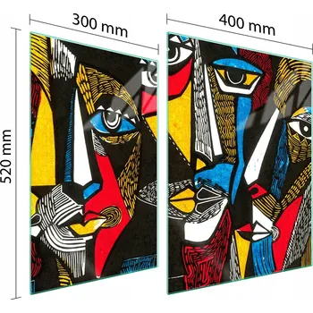 Obraz SKLENĚNÁ OCHRANNÁ DESKA NA SPORÁK 70x52 POP ART. TVRZENÉ SKLO