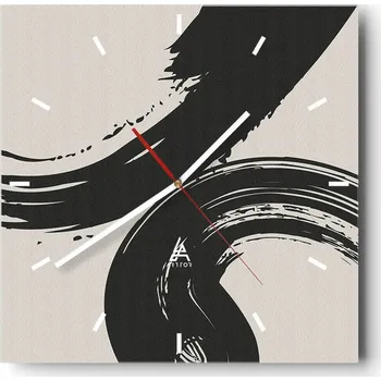 Hodiny Velké nástěnné hodiny 40x40 cm Umělecké skleněné hodiny Čtvercové Tiché