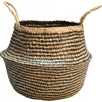 Obraz Koš na květiny tráva černý