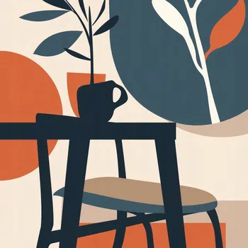 Plakát Plakát Ráno ve Stínu Stromů bez rámu 100 x 100 cm