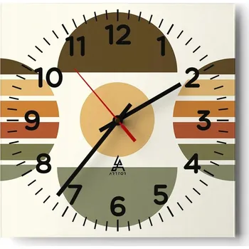 Hodiny Nástěnné hodiny do obýváku 40x40 Abstrakce Tiché hodiny Skleněné hodiny Bez hlučnosti