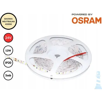 LED osvětlení LED PÁSEK Osram 2835 12W 24V IP20 120 LED/m 4000K neutrální RA>92 role 5m