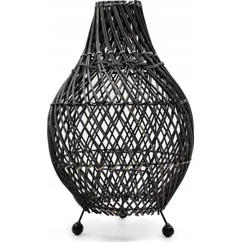 Lampička Stolní lampa z ratanu Černá