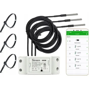 Termostat SONOFF BASIC WiFi TEPLOTNÍ SENZOR DS18B20 2x2m 1x5m SUPLA