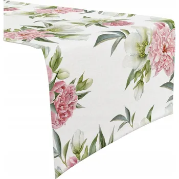 Prostěradlo Bílý běhoun, odstíny růžové, odstíny zelené 120 x 60 cm