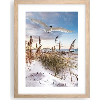 Obraz Obraz plakát v rámu světlý dub do obýváku 30x40 moře foto plakáty na zeď