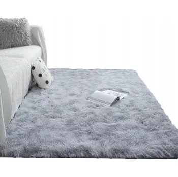 Koberec Koberec Muvu kožešinově šedý obdélníkový 150 x 100 cm polyester