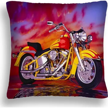 Polštář POLŠTÁŘ MOTORKA 19 HARLEY CHOPPER ZÁPAD SLUNCE PL