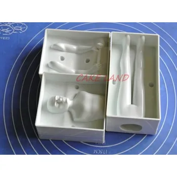 Nádoba na pečení Plastová forma na cukrovou hmotu 3D Muž