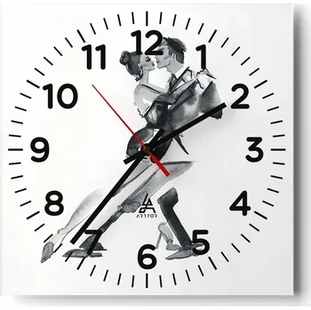 Hodiny Nástěnné hodiny do obýváku 40x40 Tango Tiché Skleněné hodiny Stylové