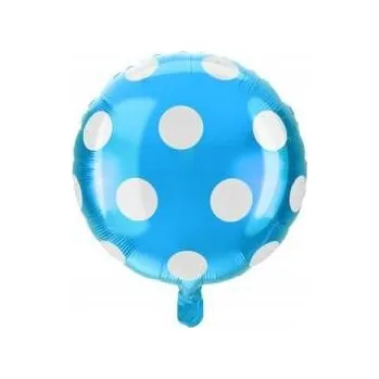 Balónek Fóliový balónek (puntíky) modrý