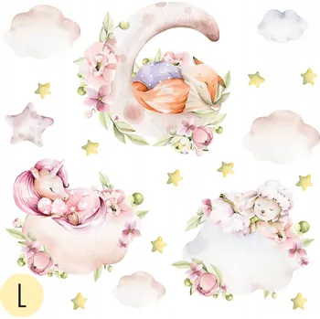 Obraz L nálepky na zeď ZWIERZĄTKA chmurki 50x100 cm