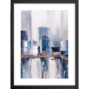 Obraz Obraz plakát v černém rámu do obýváku 30x40 budovy foto plakáty na zeď