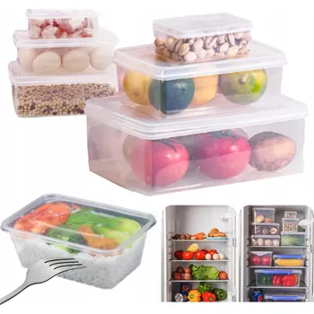 Dóza na potraviny Průhledné dózy na potraviny, sada 3 kusů, vhodné do mrazáku