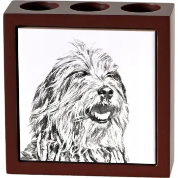 Bergamský ovčák - stojan na tužky se psem, organizér na psací potřeby