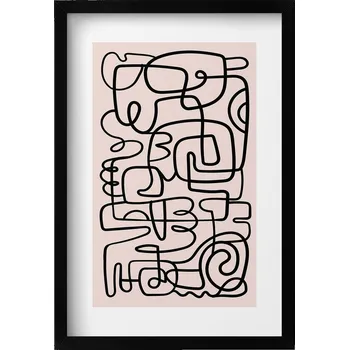 Obraz Dekorativní nástěnný obraz do pokoje Abstraktní umění tvary 40x60 cm