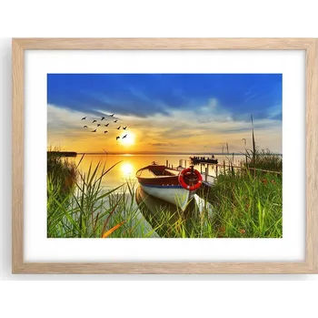 Obraz Obraz plakát v rámu světlý dub do obýváku 40x30 krajina foto na zeď