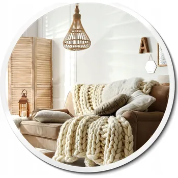 Zrcadlo Stylové šatní zrcadlo s efektem bílého rámu, moderní design, 60 cm