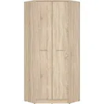 BRW Nepo Plus rohová šatní skříň SZFN2D Dub sonoma