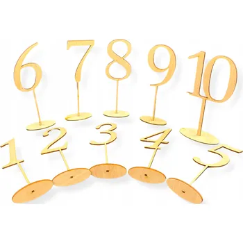 Obraz DŘEVĚNÁ DEKORACE ČÍSLA ČÍSLICE NA STŮL STOLY NA SVATEBNÍ HOSTINA SVATBA 21 CM