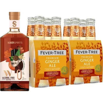 Likér Sober Spirits W 0,0% & Ginger Ale 0,0% 2,1 l (holá láhev)