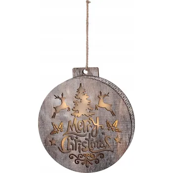 Vánoční dekorace VÁNOČNÍ OZDOBA závěsná dřevěná BAŇKA