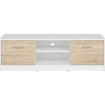 Televizní stolek BRW Nepo Plus televizní stolek RTV2D Bílá/dub sonoma