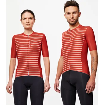 cyklistický dres VAN RYSEL Unisex dres na silniční cyklistiku Racer 2 XS VÍNOVÁ|ČERVENÁ