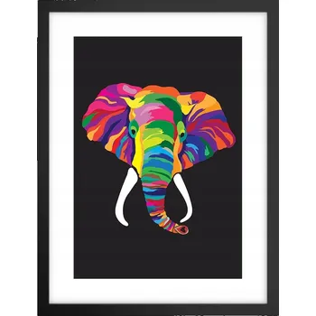 Obraz Obraz plakát v černém rámu do obýváku 30x40 zvířata plakáty na zeď