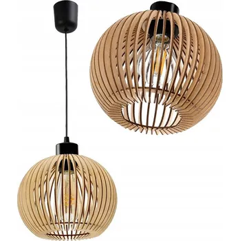 Závěsné svítidlo lustr stropní dřevěné stínidlo 1