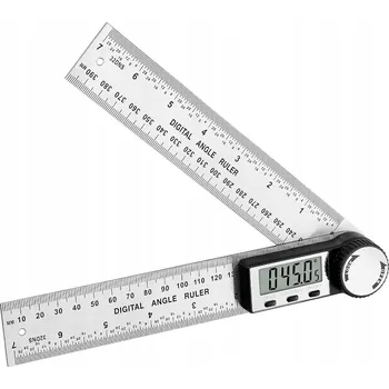 Úhloměr Digitální úhloměr ELECTRONICA 4U nerezová ocel 0-360° 217x35 mm