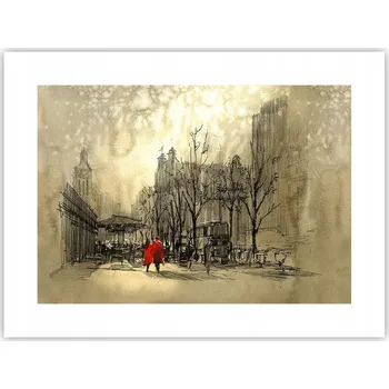 Obraz Obraz plakát do obýváku ložnice 40x30 město foto na zeď bez rámu