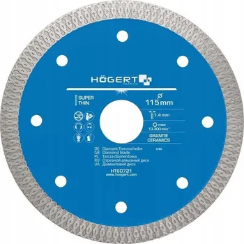 Řezný kotouč Diamantový řezací kotouč Hogert HT6D721 115 x 22,2 mm