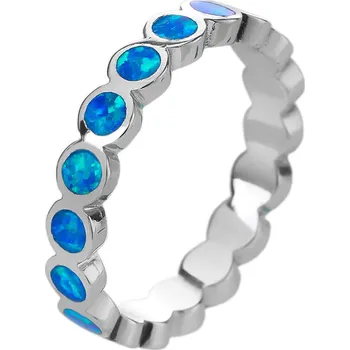 Prsten Bealio BEALIO Stříbrný prsten ZRNKA modrý opál Velikost prstenu: 62 03-12590-3262