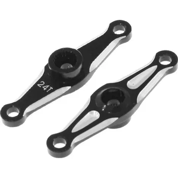 RC náhradní díl Alu páka oboustranná, černá, pro Hitec 1 ks.
