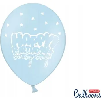 Balónek Balónky Strong Happy Birthday modré 30 cm 6 Ks