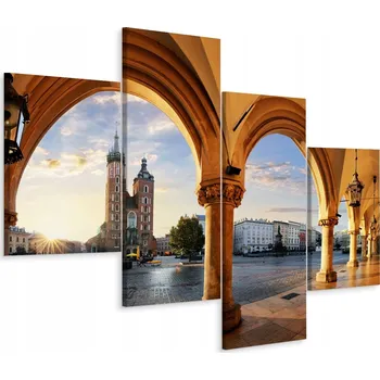 Obraz Obraz ze 4 dílů Krakov Město Architektura 80x50