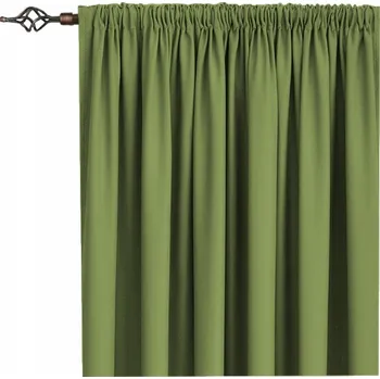 Obraz Závěs Panama matný na pásce 145x250 olivový