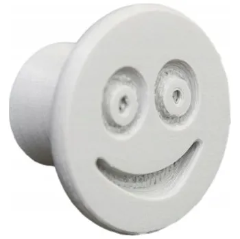 Nábytkové kování Nábytková úchytka ohebná, emotikon usměv, šedá