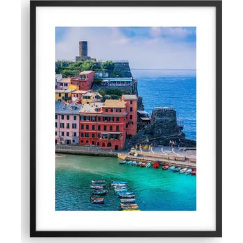 Obraz Foto obraz plakát na zeď v černém rámu 40x50 Ligurie plakáty do obýváku