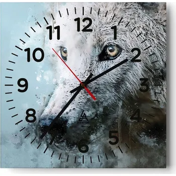 Hodiny Kuchyňské nástěnné hodiny 30x30 Zvířata Skleněné hodiny do obýváku Moderní Tiché