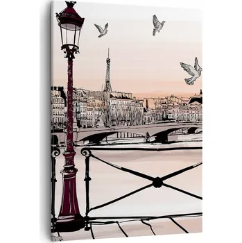 Obraz Obraz na plátně do obývacího pokoje ložnice 50x70 architektura obrazy na zeď